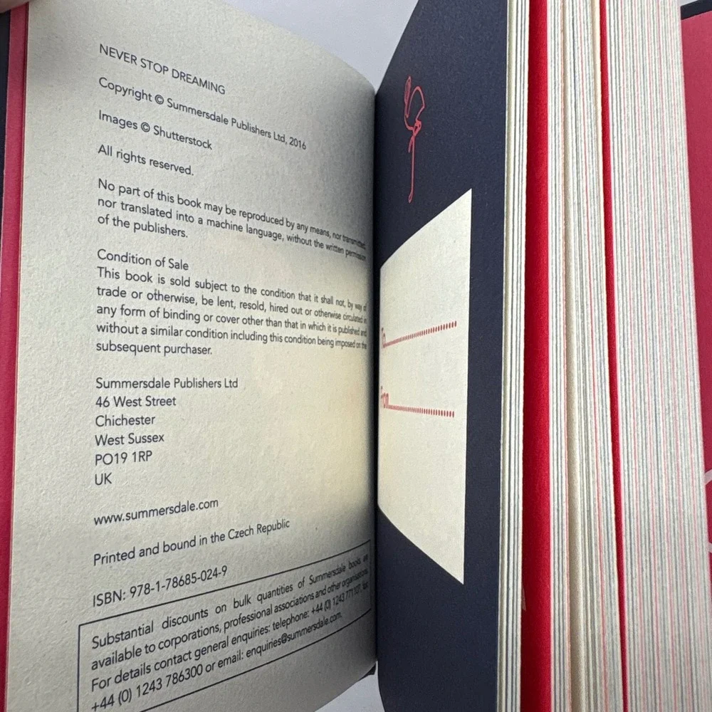 Never Stop Dreaming Inspirational Quotes Book Flamingo‎ Design Dream Graduation